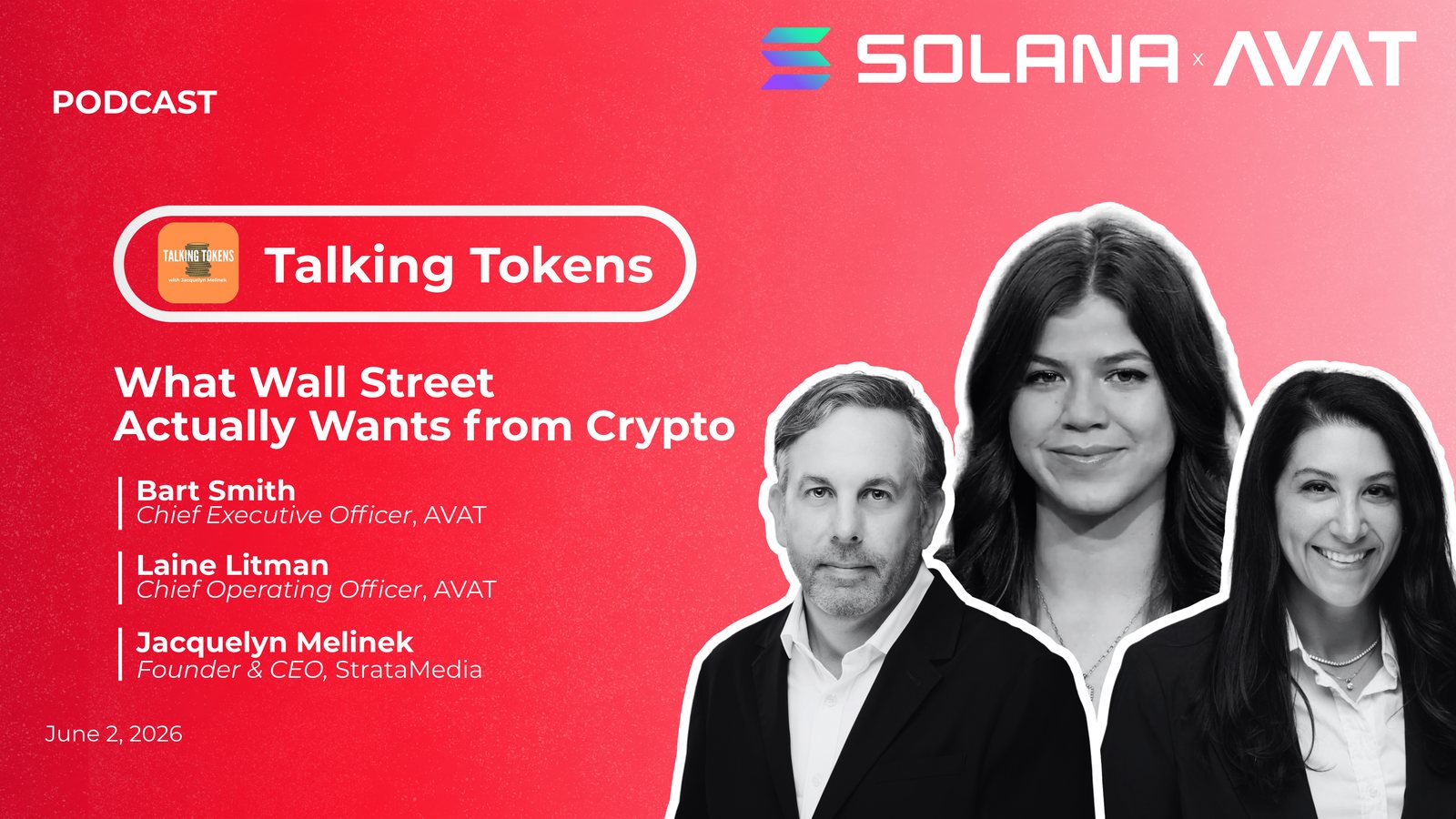 Talking Tokens podcast with Bart Smith and Laine Litman of AVAT