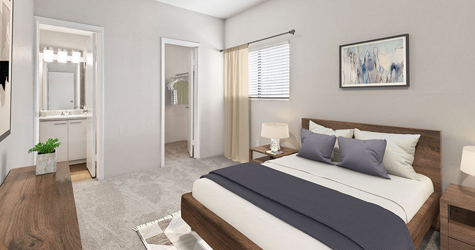 Bedroom with decor