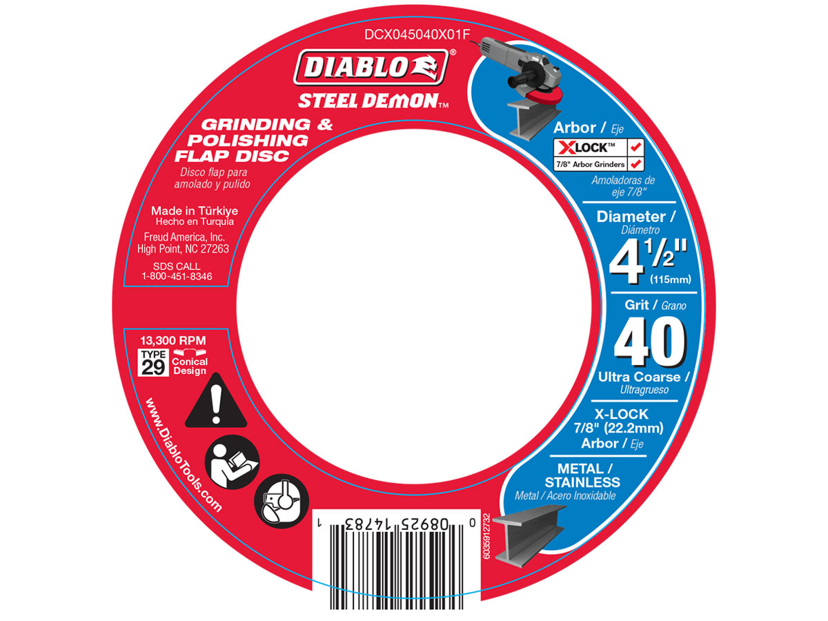 Diablo Steel Demon product label artwork designed for retail packaging and product identification.