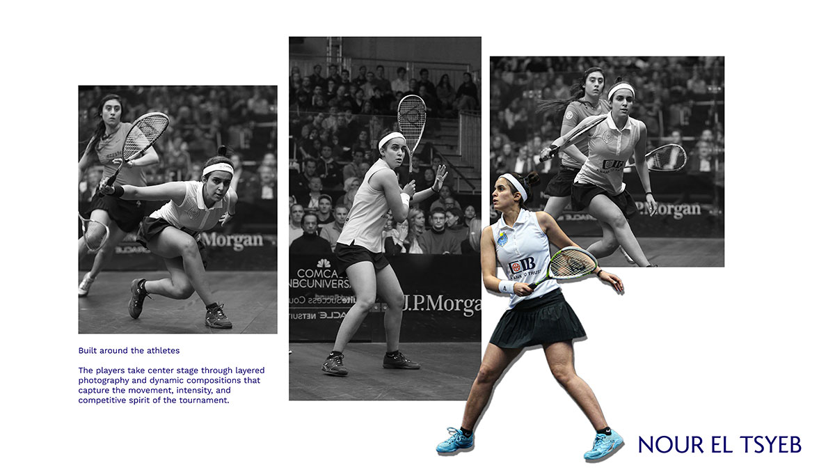 Event schedule graphic featuring Grand Central Terminal architecture, tournament match times, and Tournament of Champions branding.