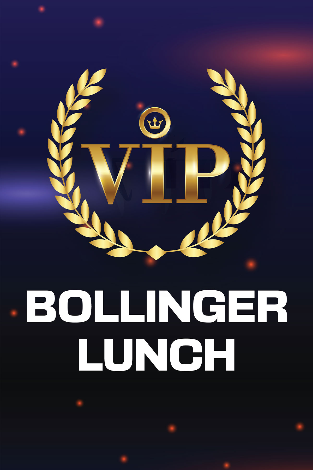 VIP attendee badge design featuring premium event branding and recognition elements.