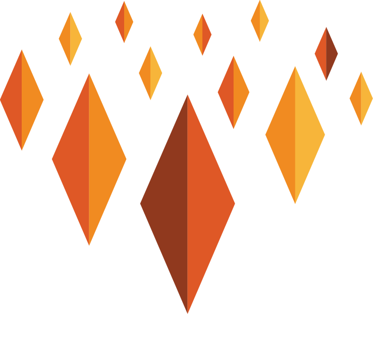 A minimalist vector illustration of tongues of fire