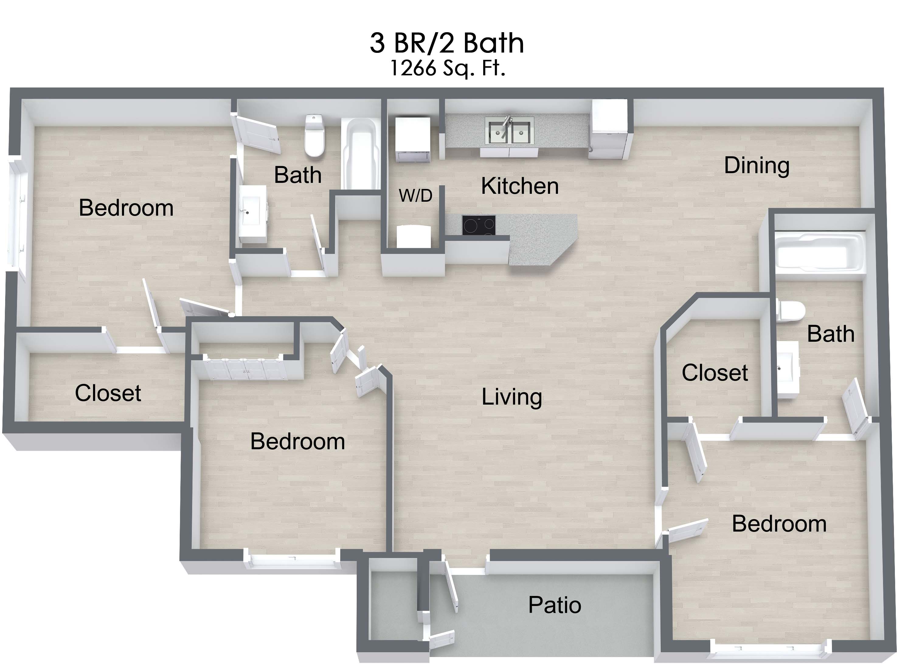 3x2 floor plan image