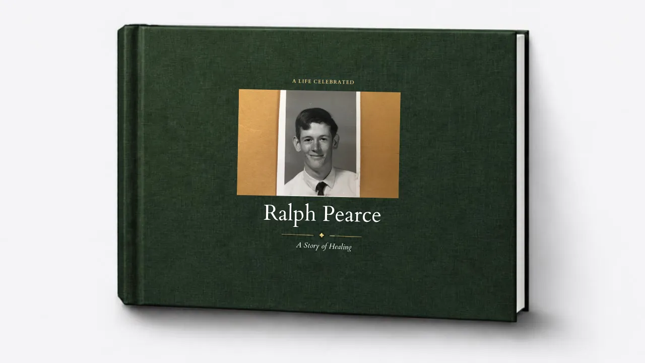 Front cover of the Ralph Pearce sample book