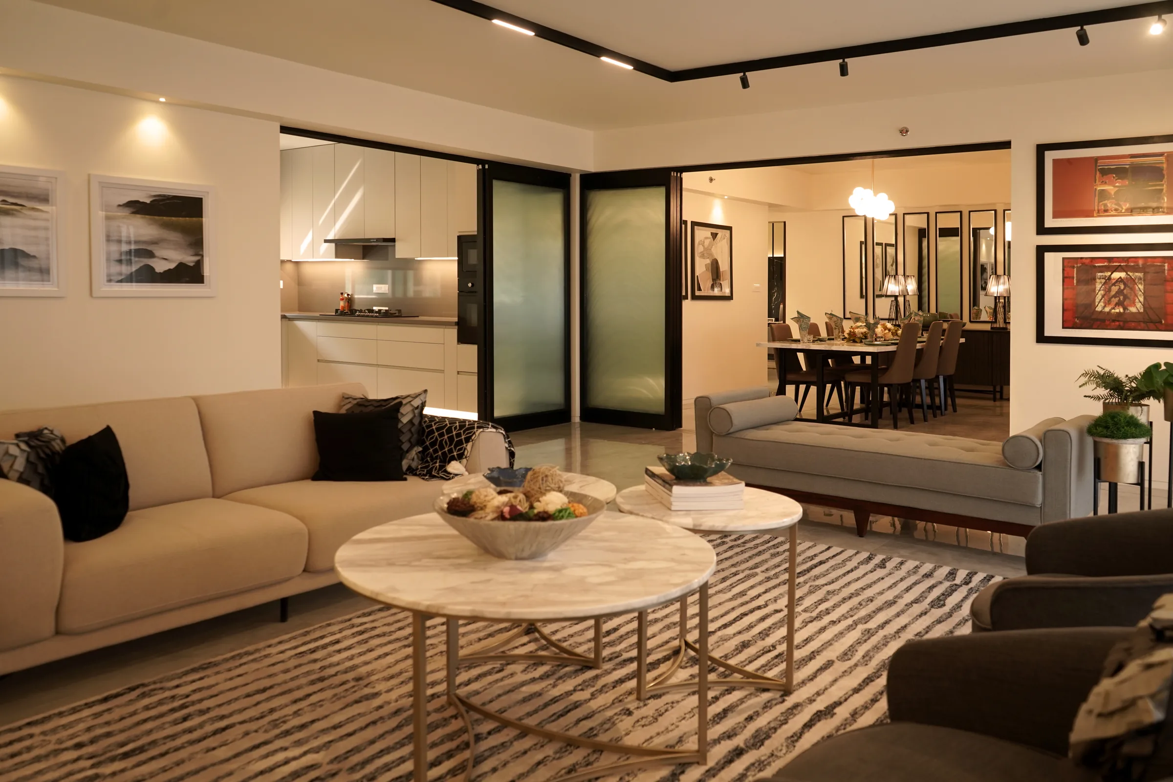Kiara show apartment living room