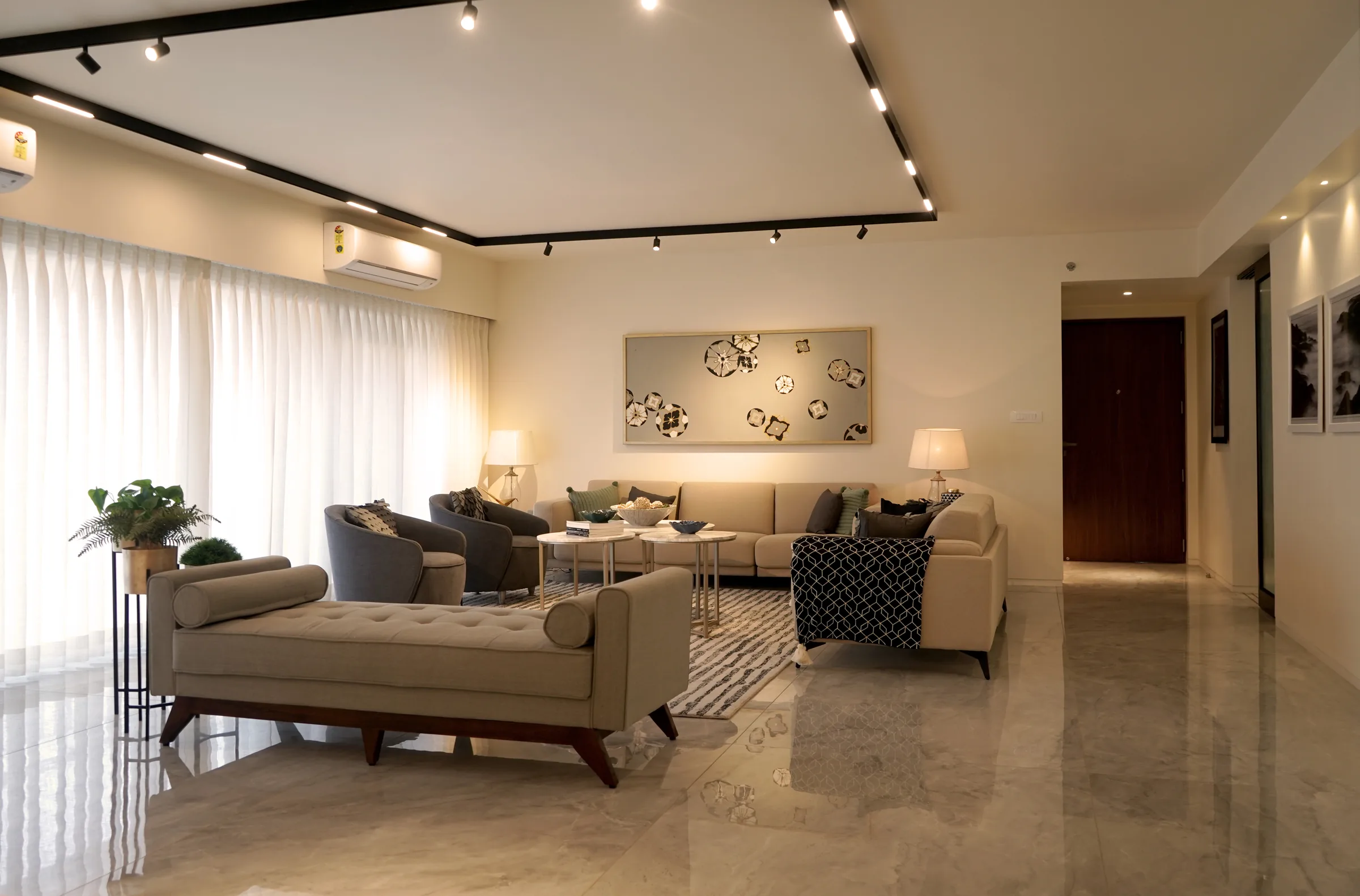 Kiara show apartment family lounge