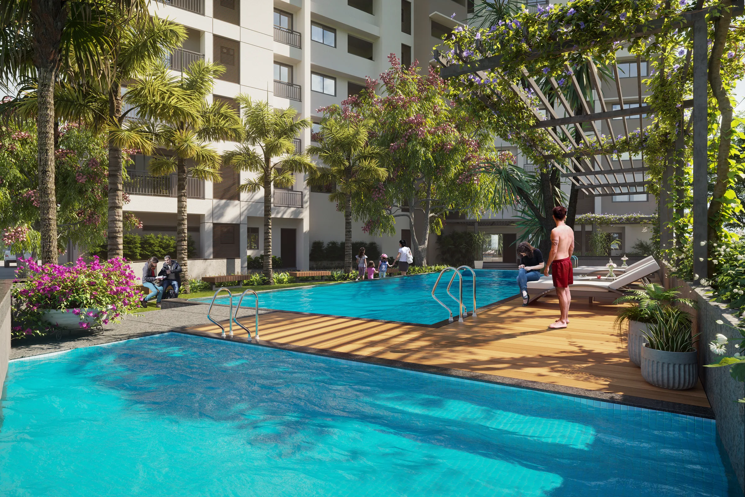 Kiara swimming pool deck (artist's impression)