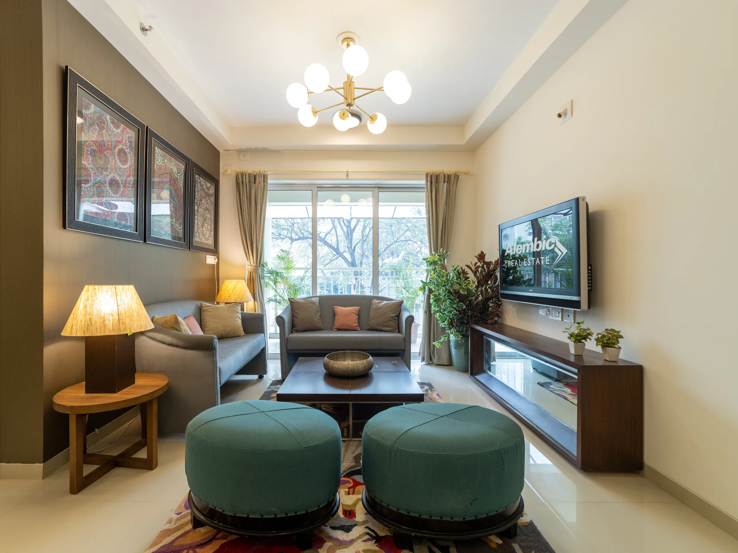 Veda II sample apartment living room