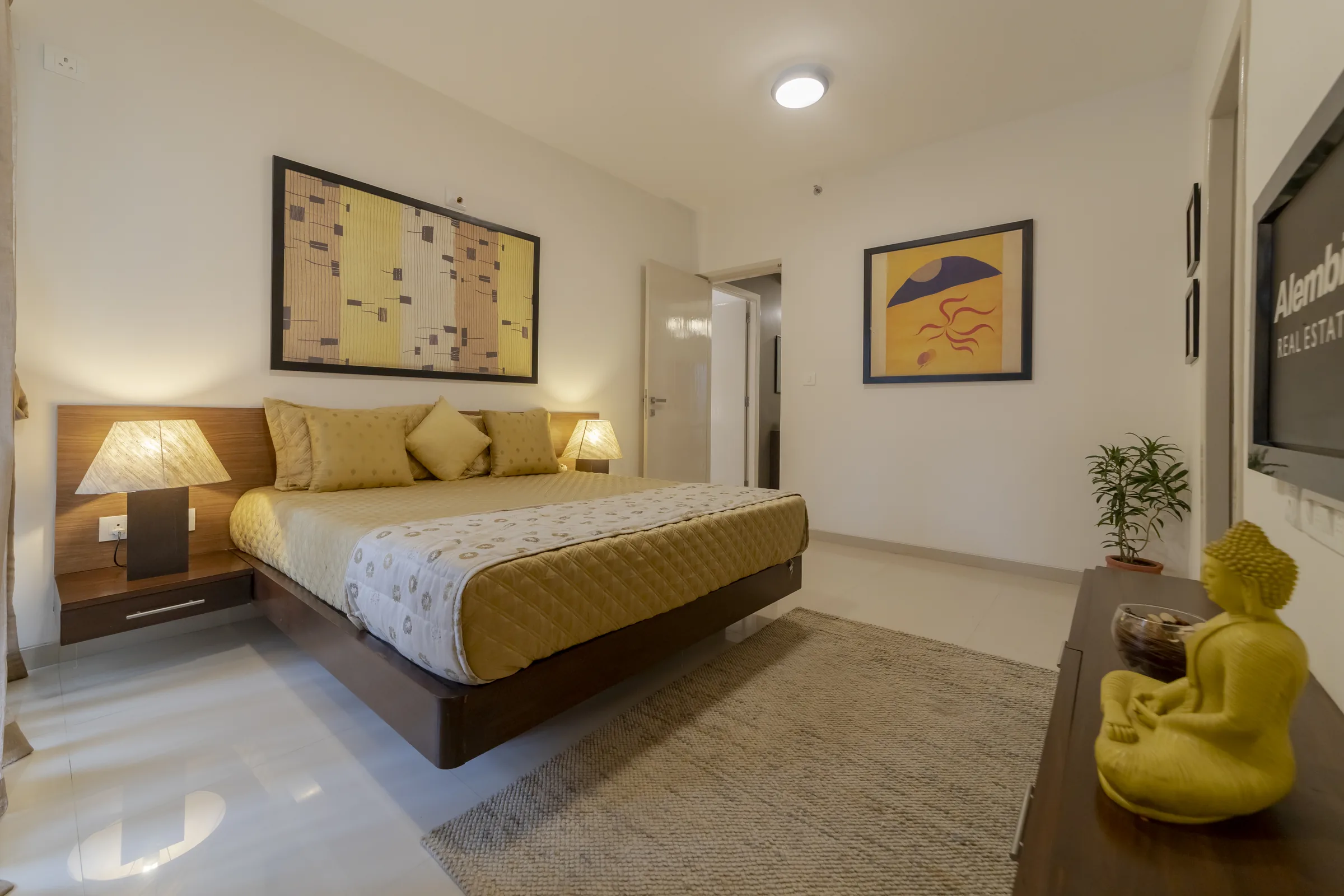 Veda II sample apartment master bedroom