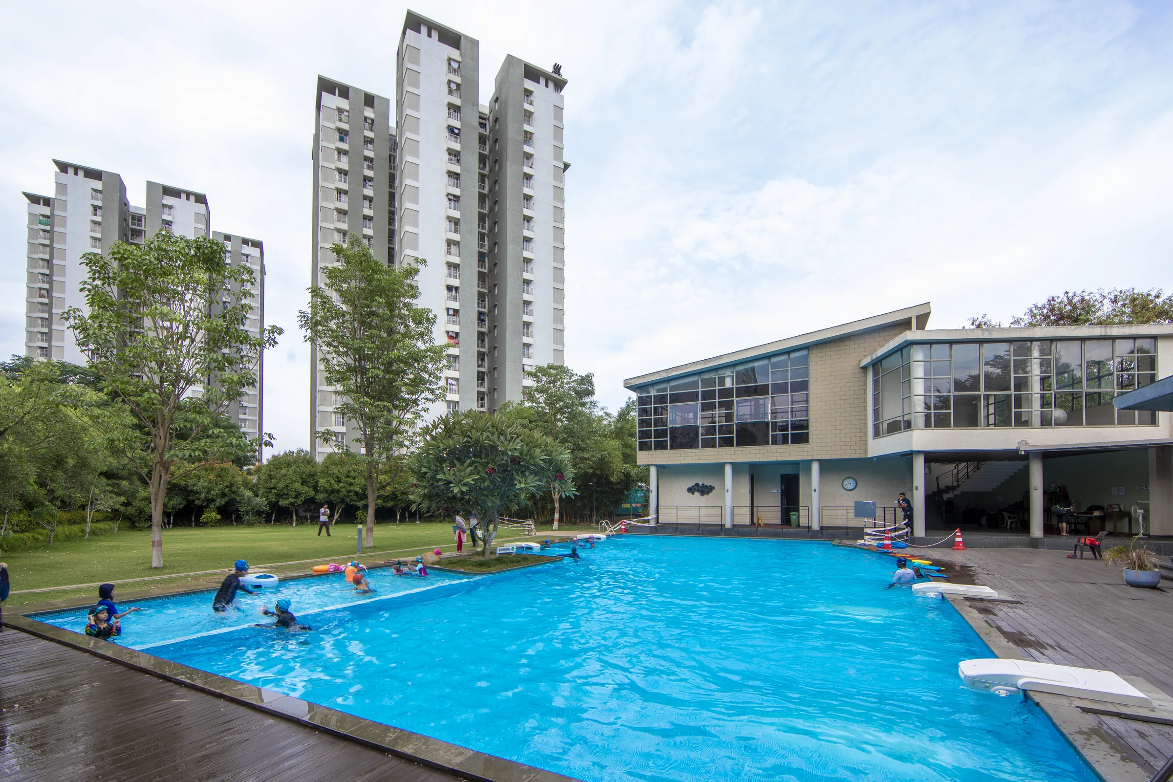 Urban Forest swimming pool beside the clubhouse