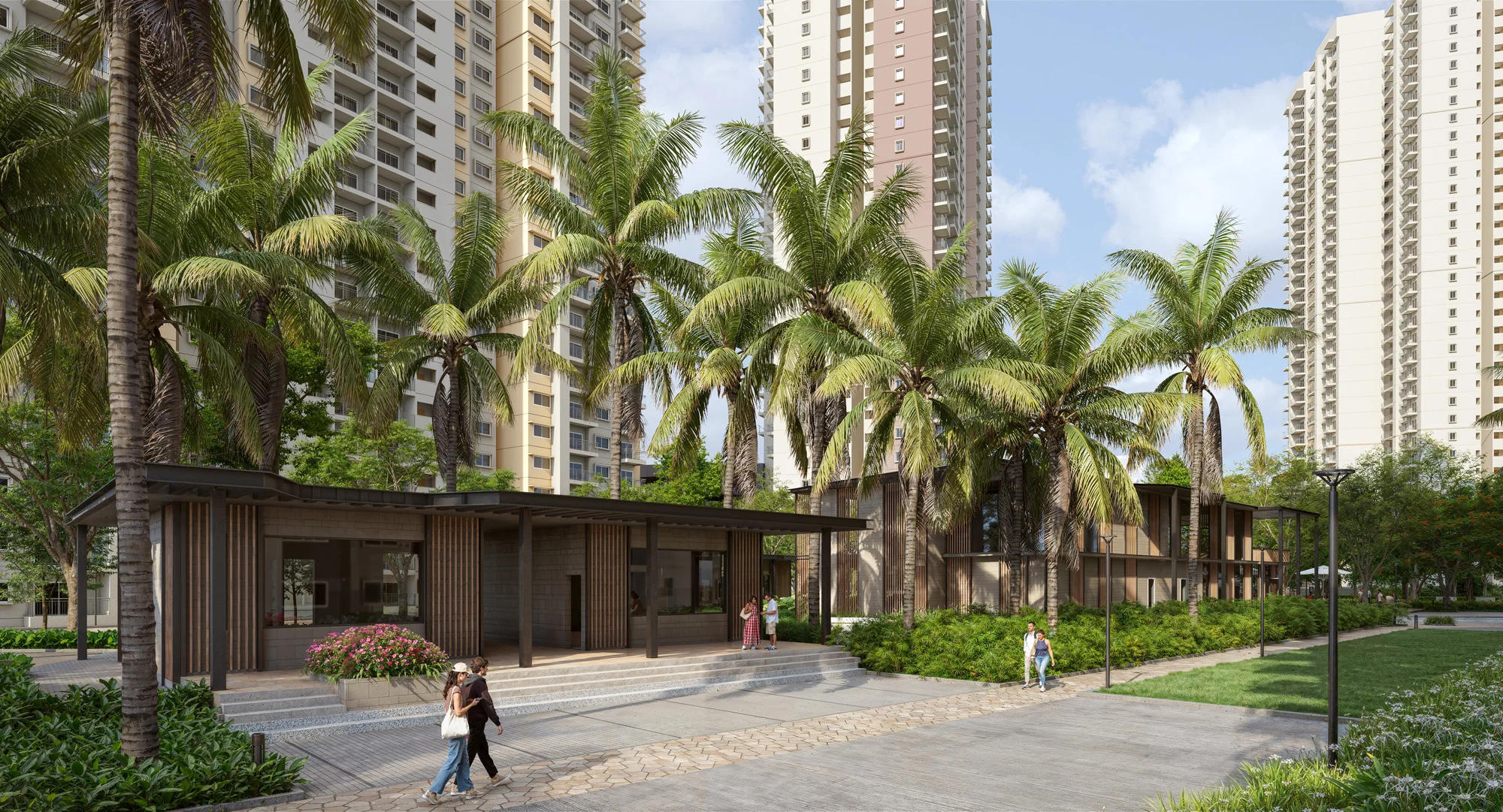 Cloud Forest clubhouse arrival, Alembic City Bengaluru