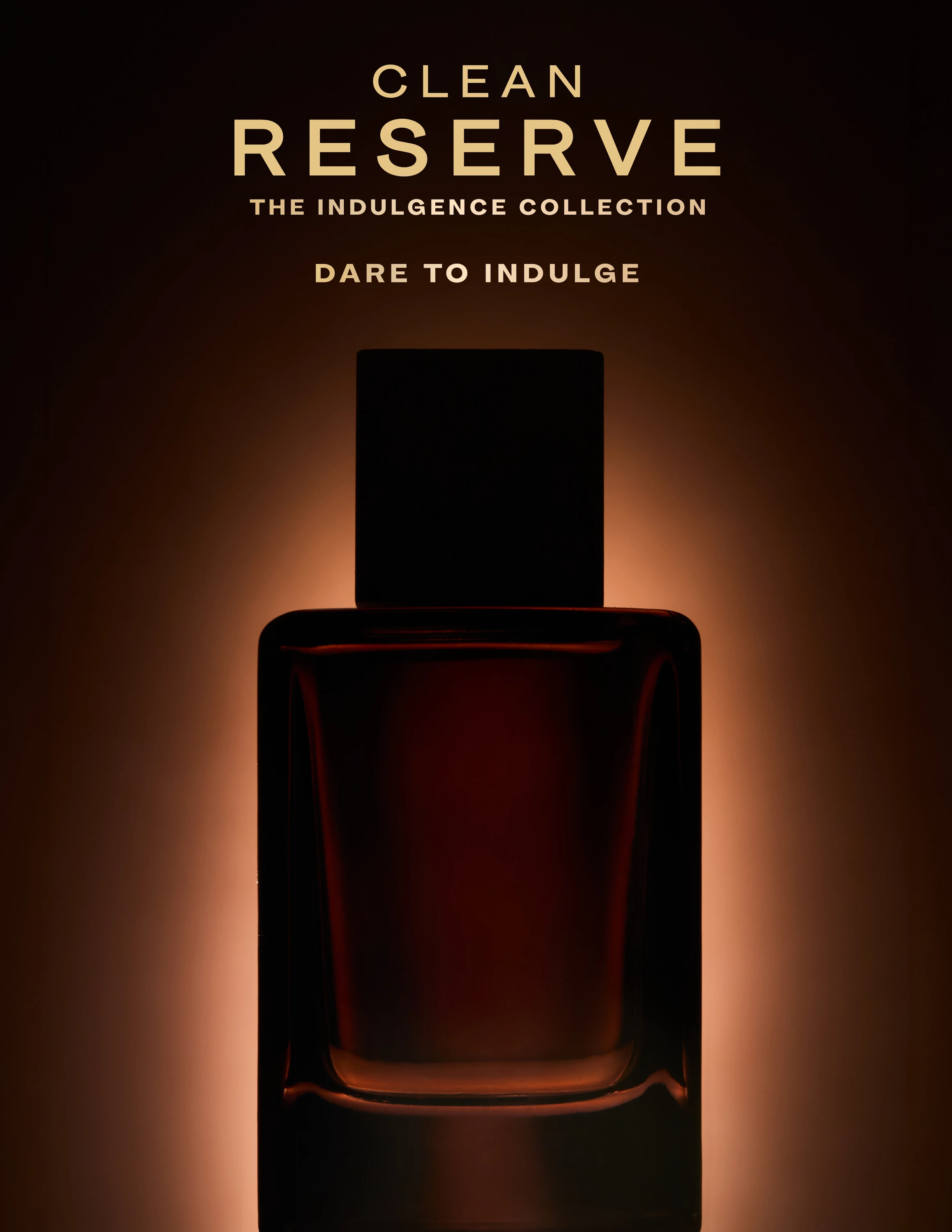 A backlit dark fragrance-bottle silhouette.