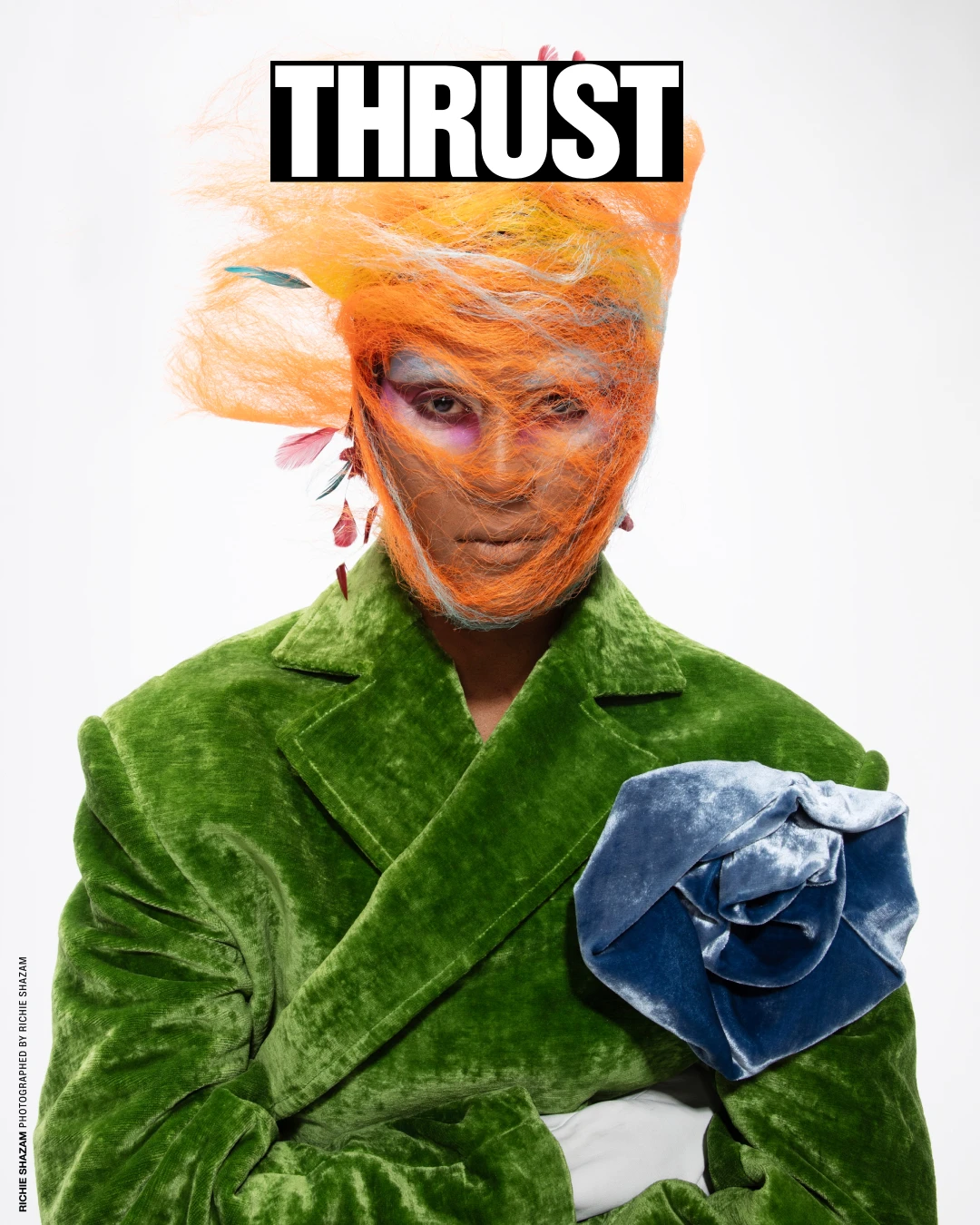 Alternate THRUST cover featuring Richie Shazam in green.