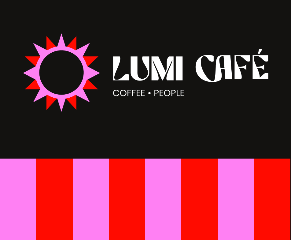 Ein Logo für die Marke "LUMI CAFE", die als freies Branding-Projekt entwickelt wurde.