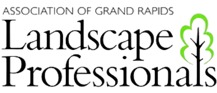 Logo of Association of Grand Rapids Landscape Professionals featuring the organization name and a stylized green tree icon.