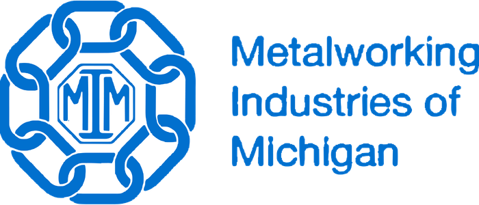 Logo of Metalworking Industries of Michigan with interlocking chain design surrounding the letters MTM in the center.