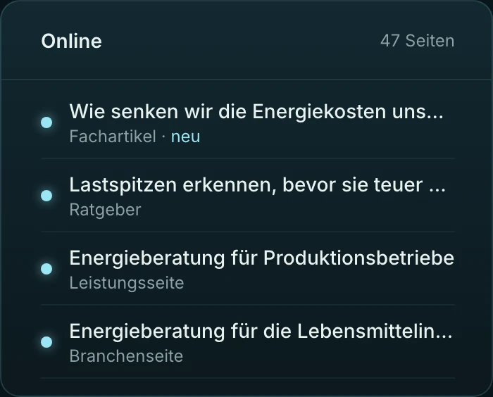 Beispielansicht: Online.
