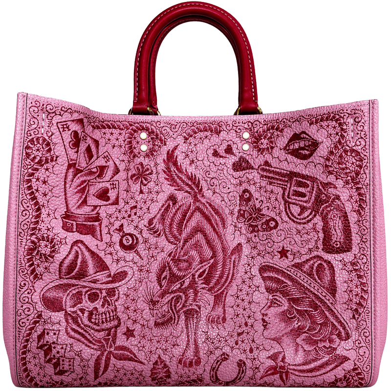 Tattooed Leather Bag