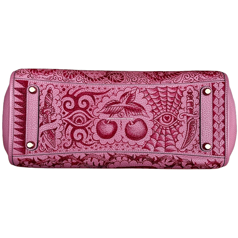 Tattooed Leather Bag
