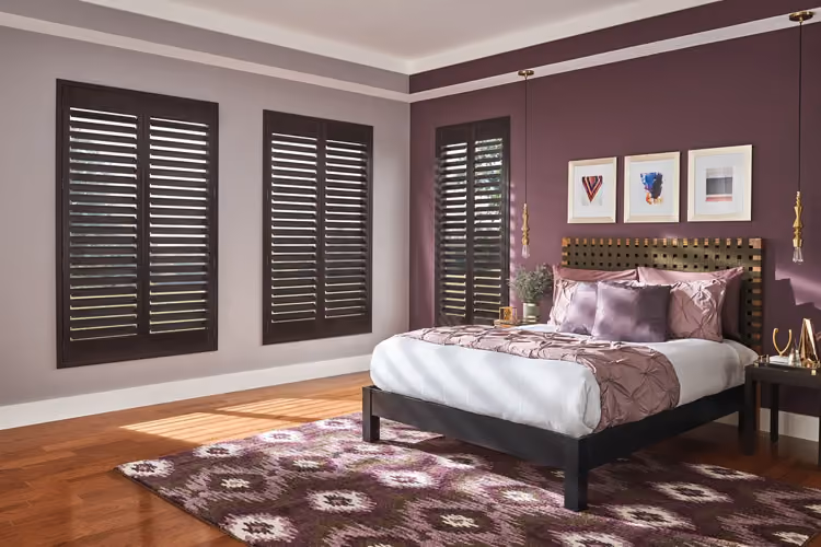Custom Stained Wooden Shutters