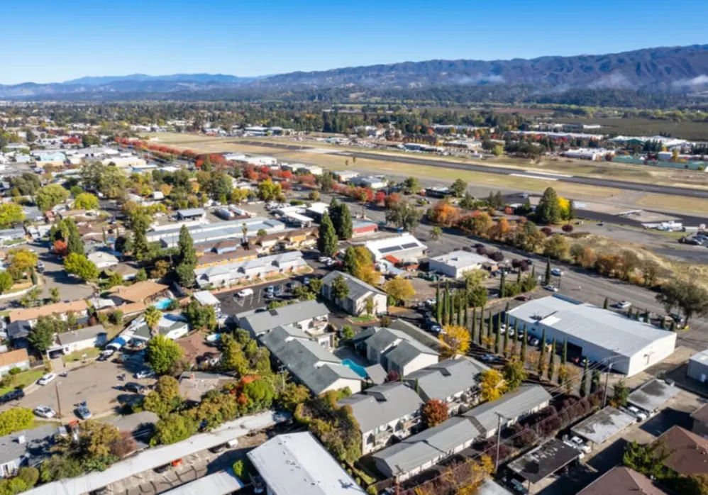 Aerial view of property