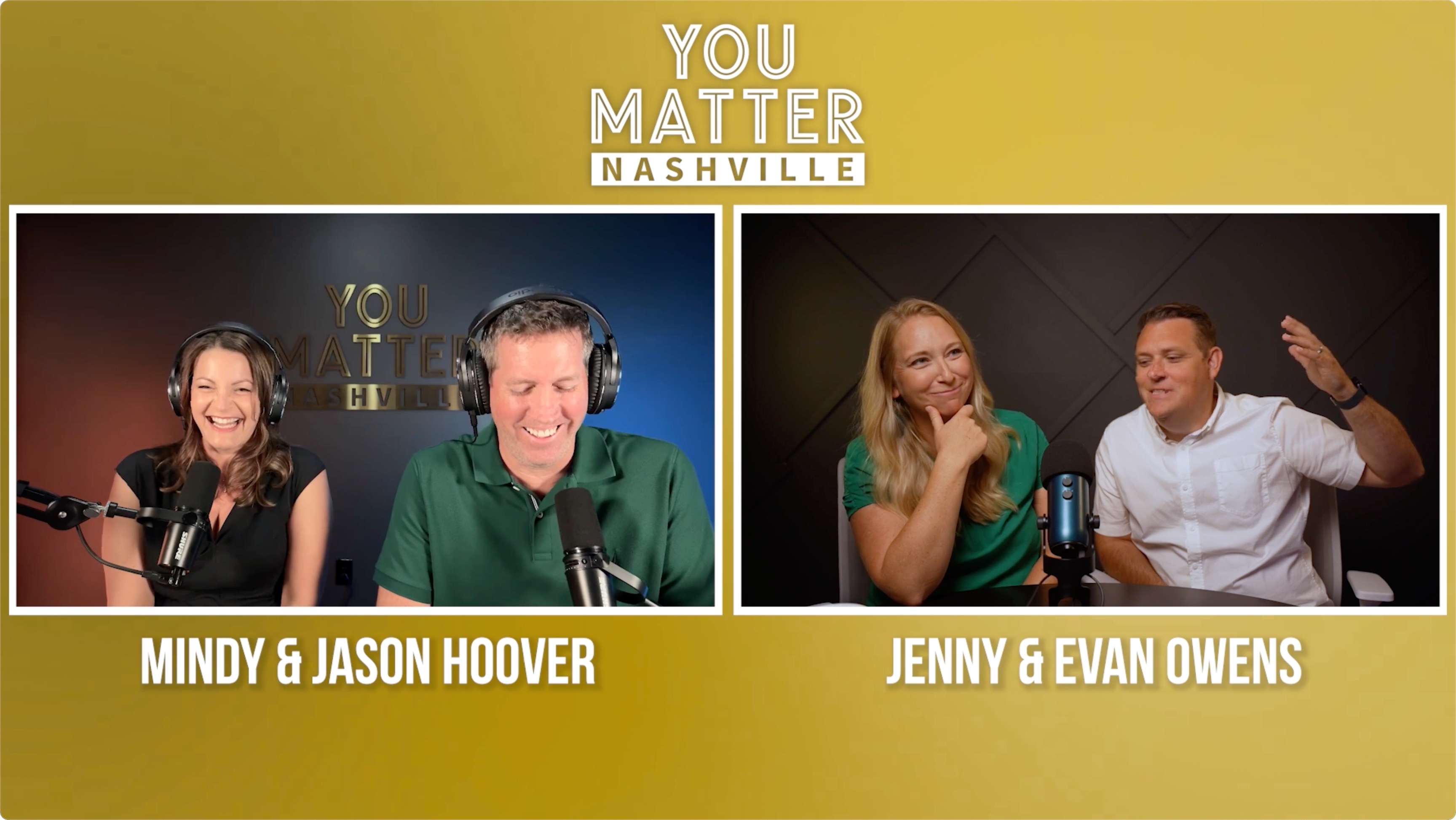 Evan and Jenny Owens, co-founders of Reboot Recovery, on the You Matter Nashville podcast.