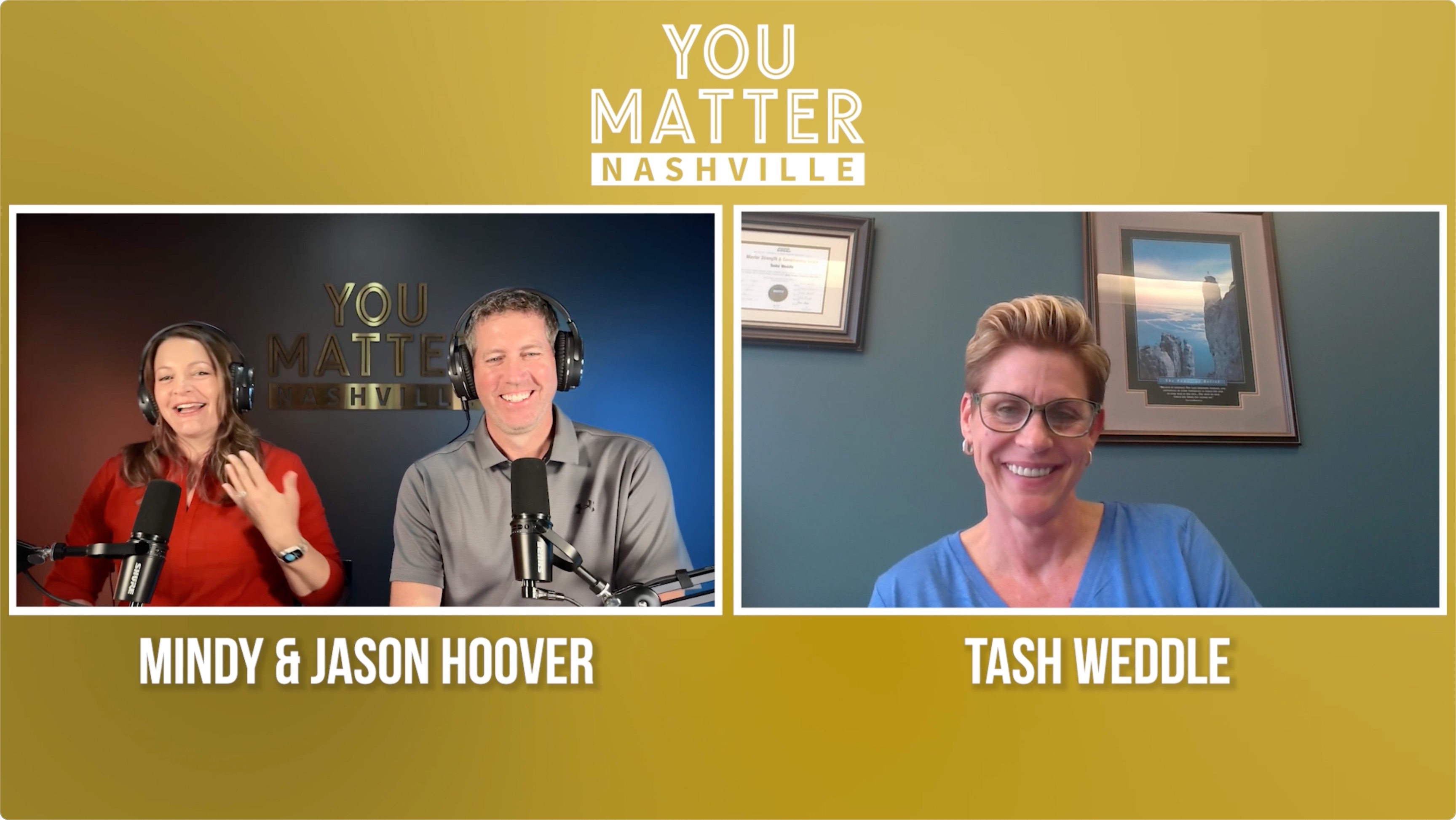 Jason and Mindy Hoover interview Tash Weddell about The New Beginnings Center on You Matter Nashville podcast