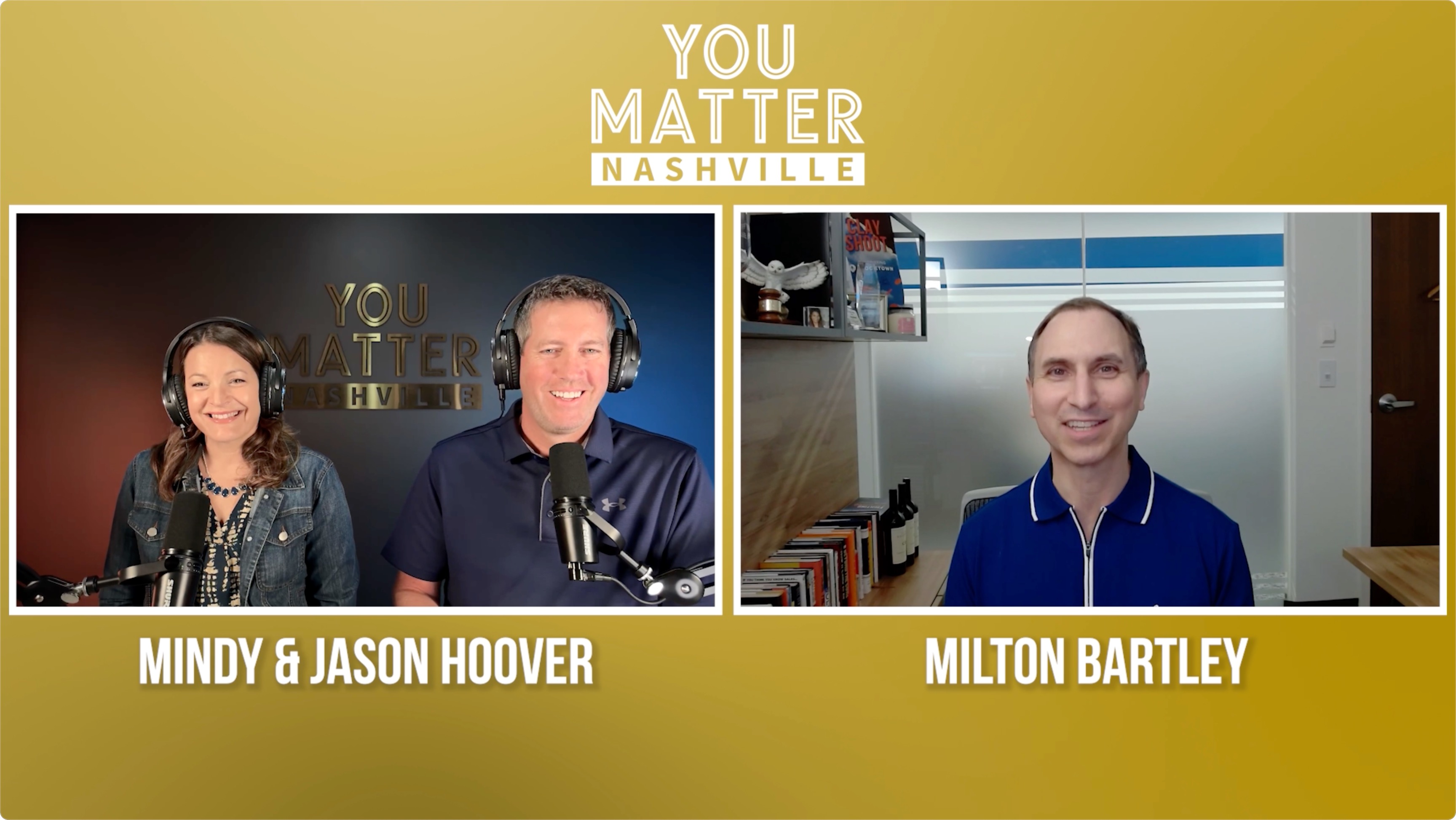 Jason and Mindy Hoover interview Milton Bartley, CEO of ImageQuest, on the You Matter Nashville podcast