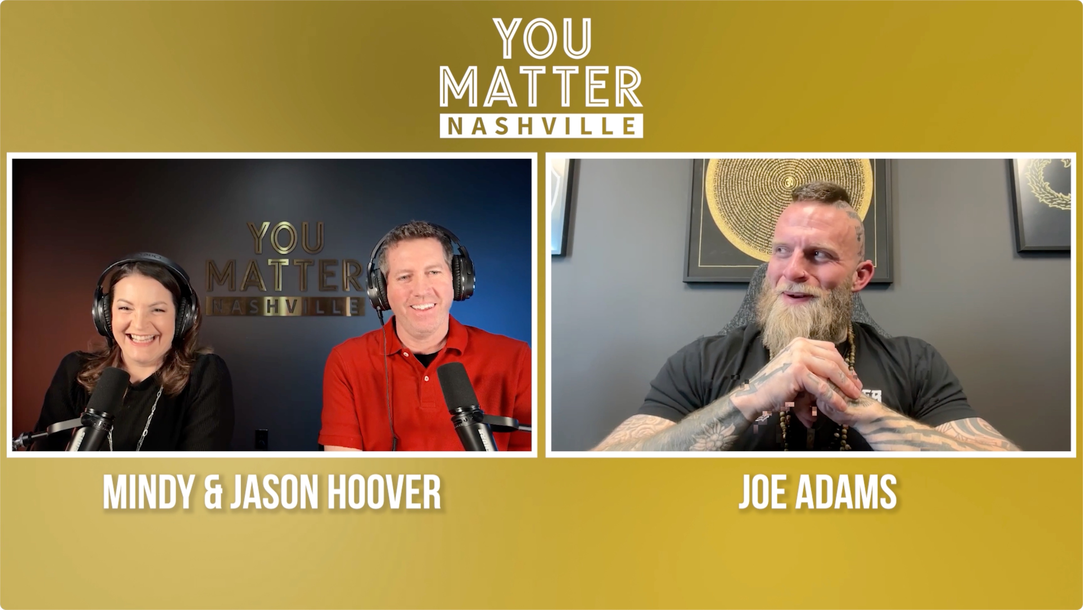 Joe Adams speaking on the You Matter Nashville podcast, sharing his journey of resilience, leadership, and relentless pursuit of success.