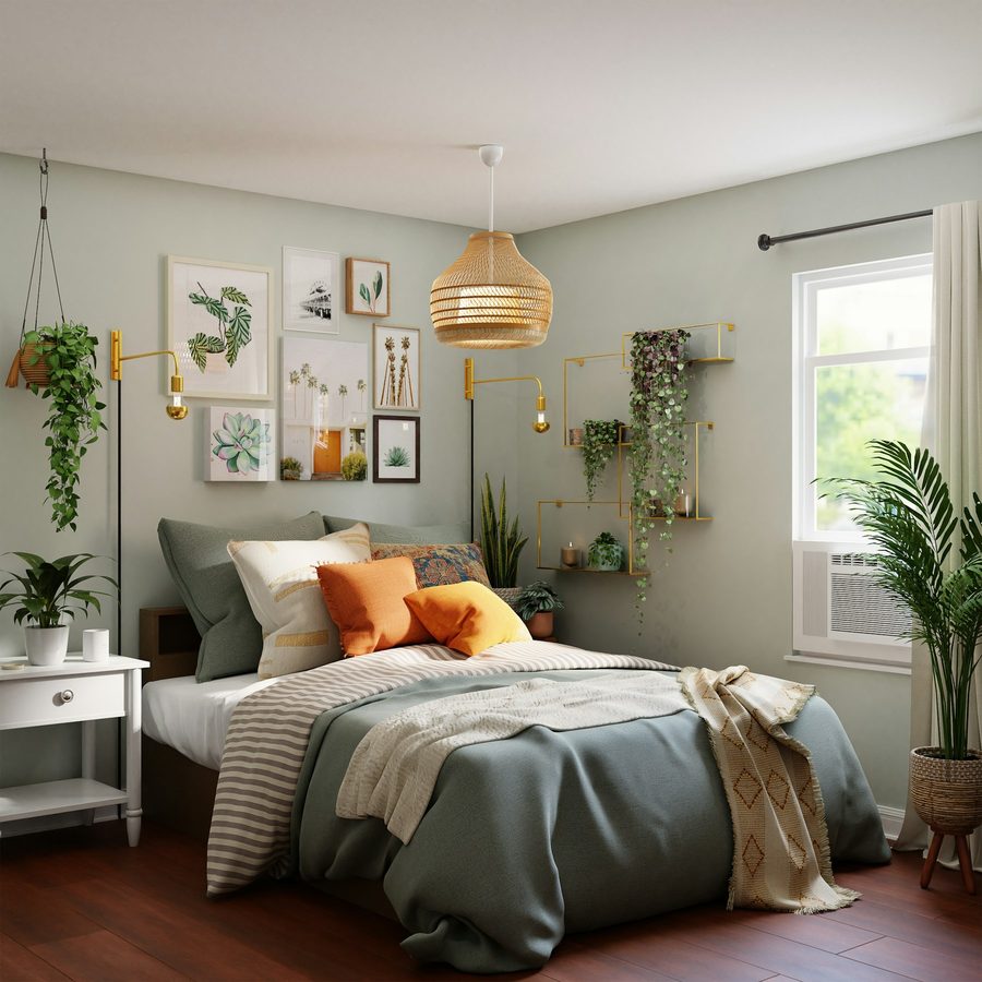 Chambre lumineuse et sobre