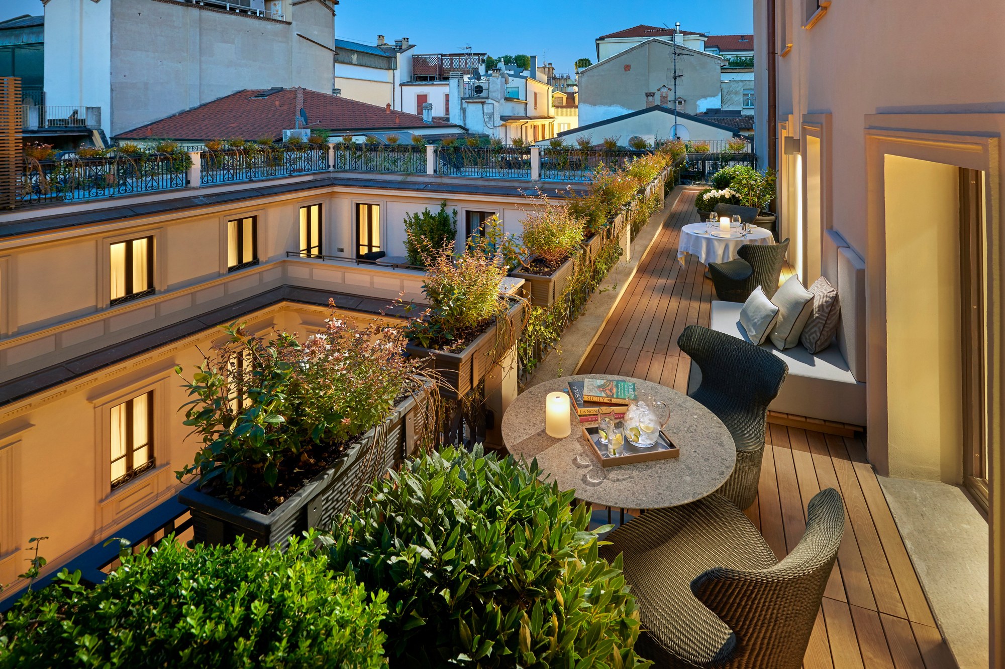 Une terrasse de suite, selon la catégorie réservée.