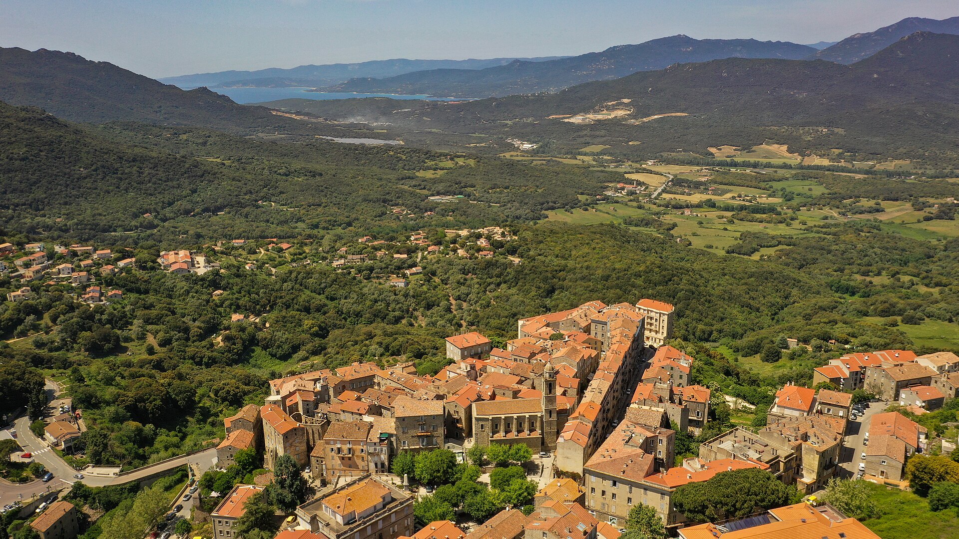 Sartene vue du ciel