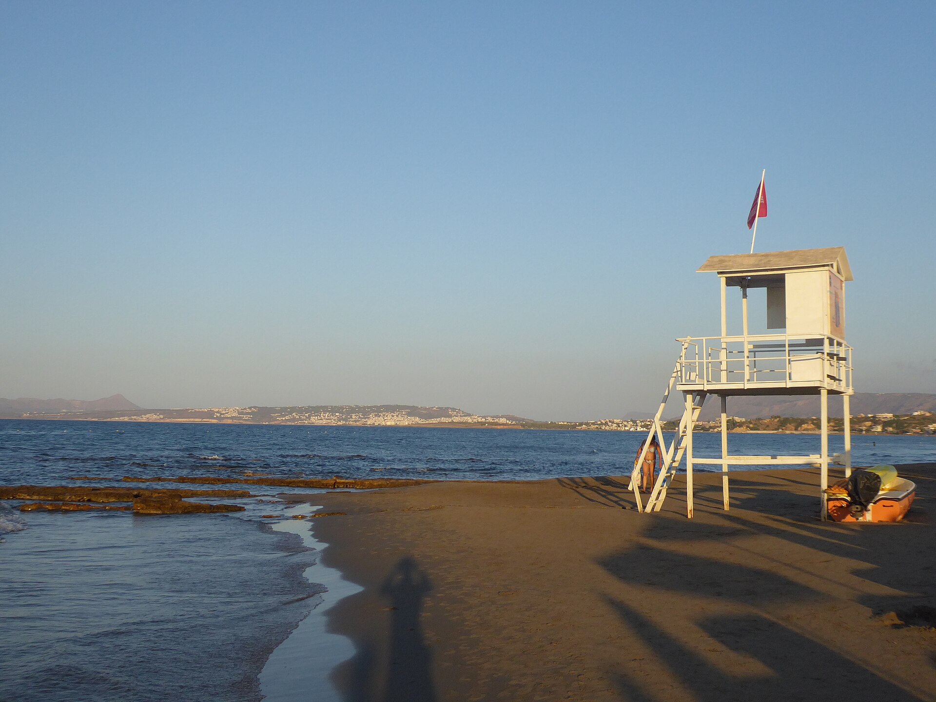 La plage d'Agia Marina, La Canee, Crete