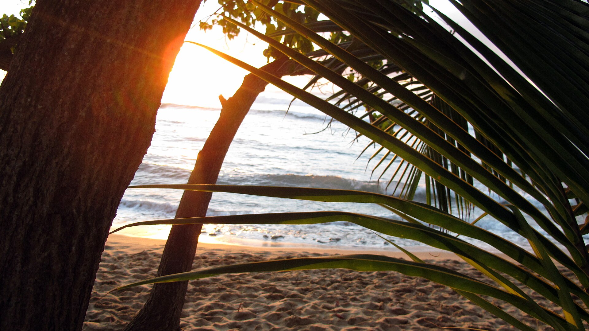 Coucher de soleil sur Maria's Beach, Rincon