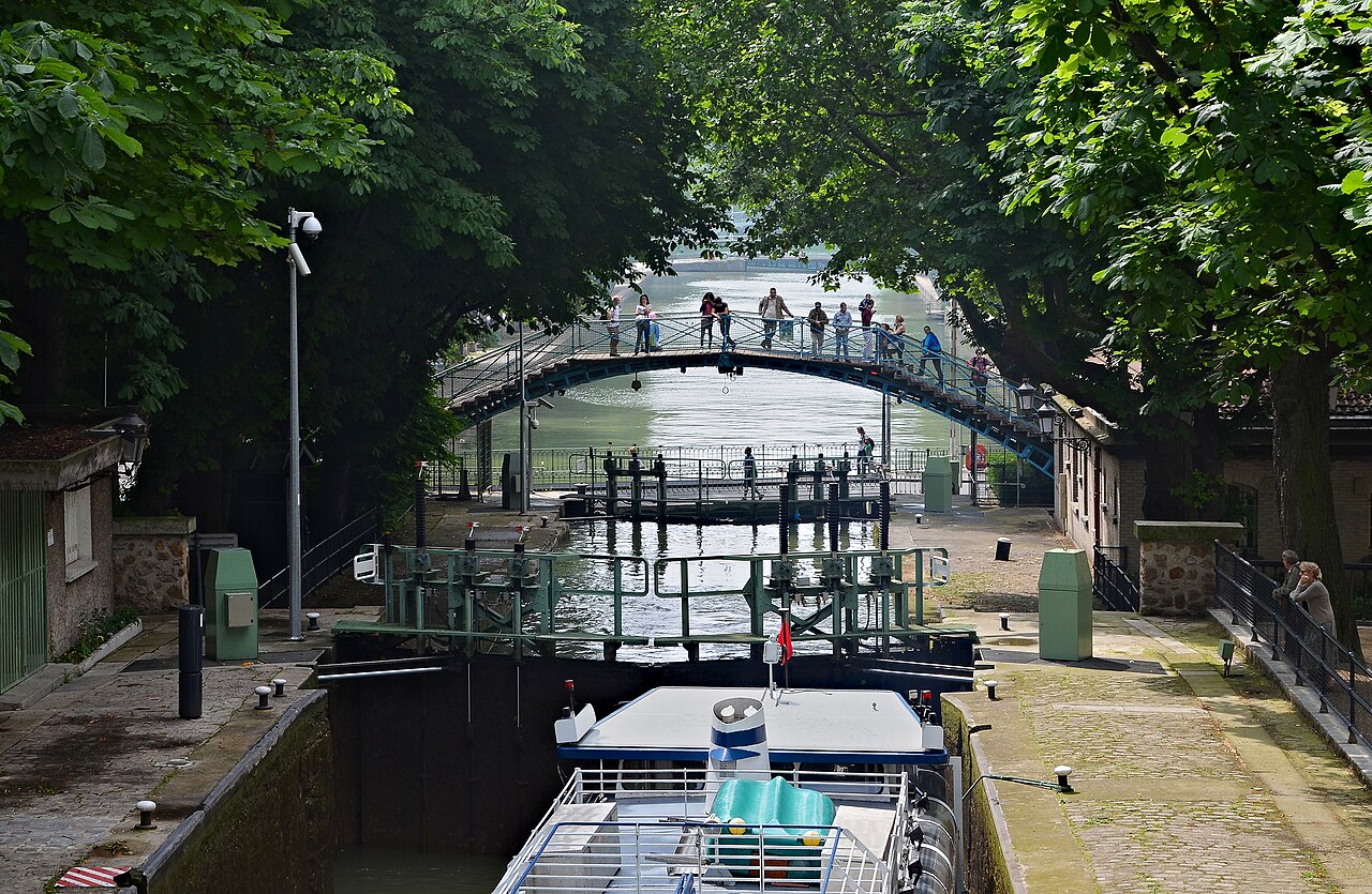 Les écluses et les passerelles du canal Saint-Martin