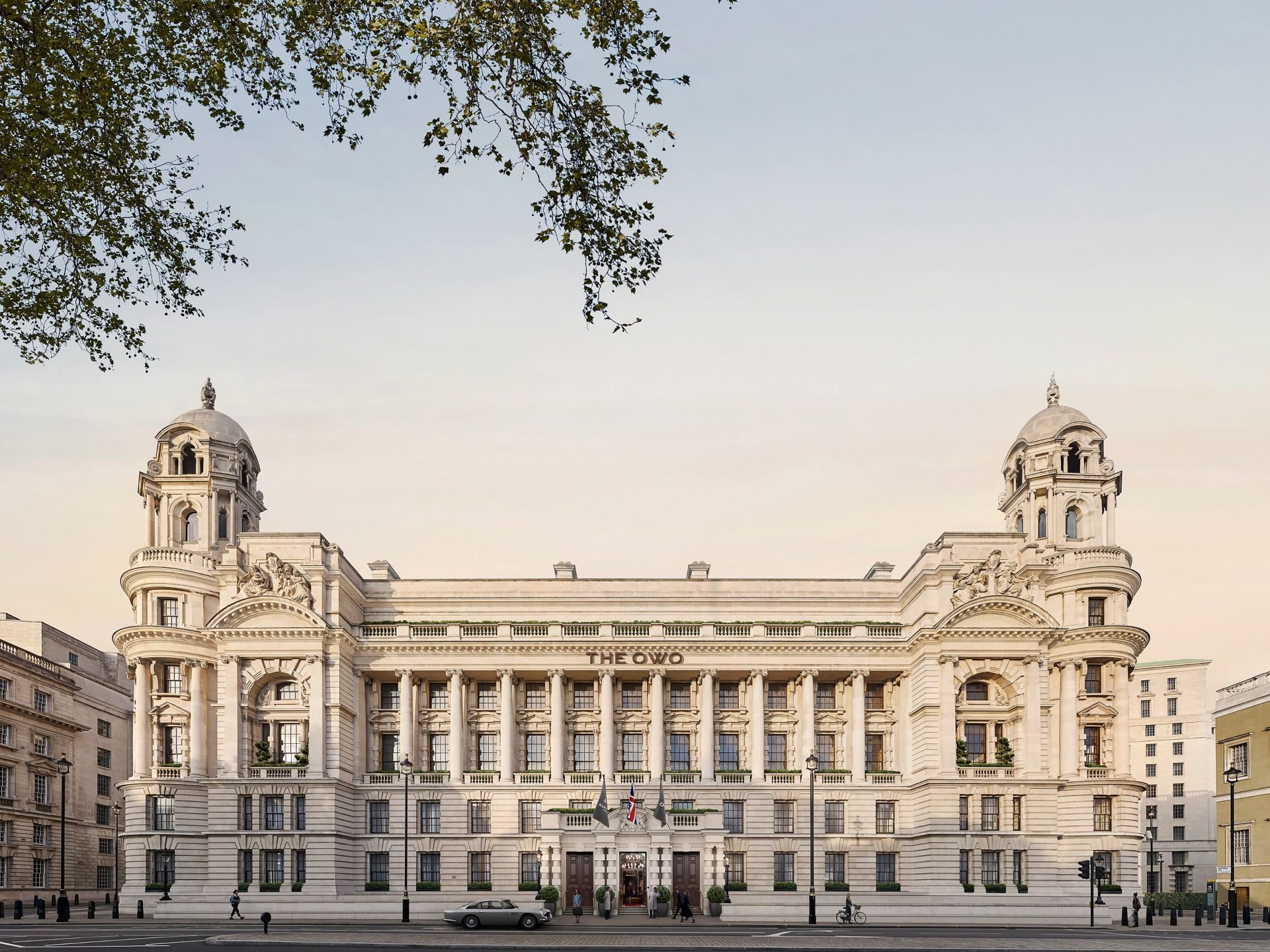 Façade édouardienne de l'Old War Office sur Whitehall, siège de Raffles London at The OWO à Londres