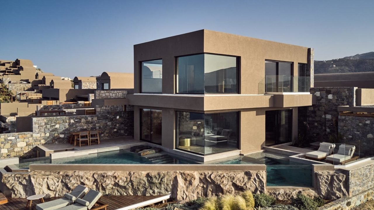 Villa contemporaine sur deux niveaux - Acro Suites, Crète
