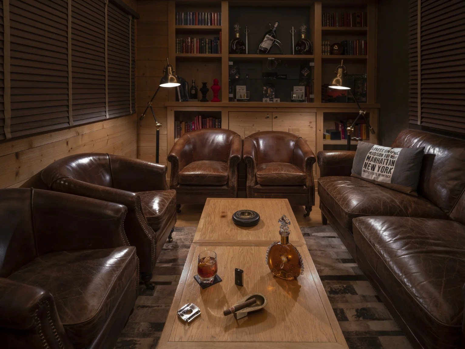Le lounge Kuba et ses fauteuils : Le Kaïla à Méribel.