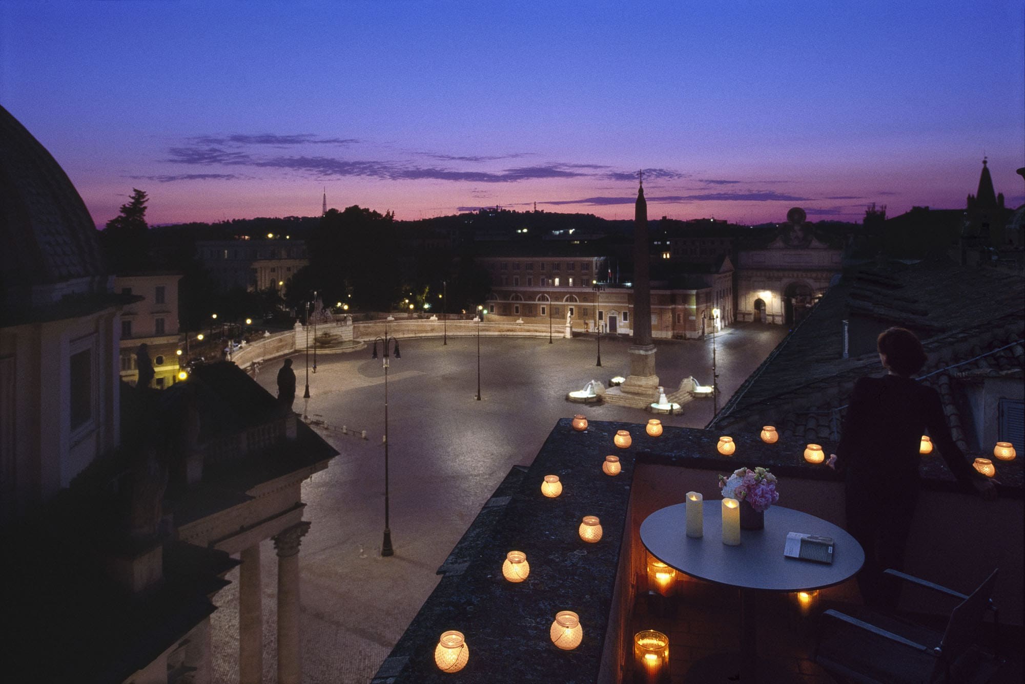 Terrasse de la Popolo Suite de l'Hotel de Russie à Rome, réservée à cette catégorie.
