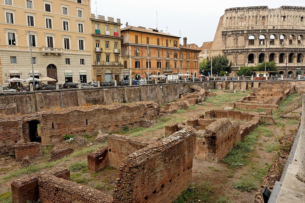 Le Ludus Magnus à Rome, ancienne école de gladiateurs près du Colisée.