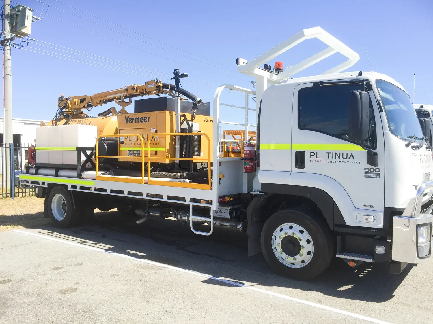Platinum drilling and vacuum support on a utility corridor