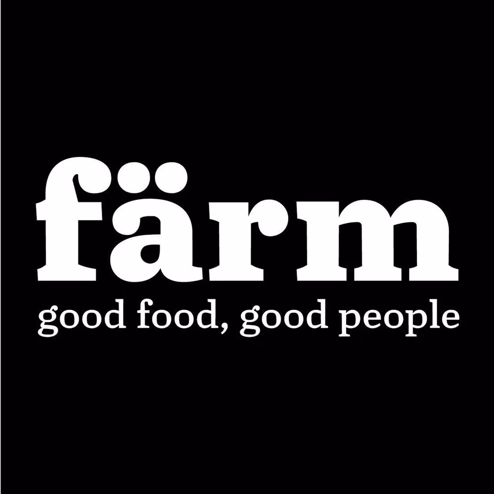 blue2purple - Farm logo with the tagline good food, good people