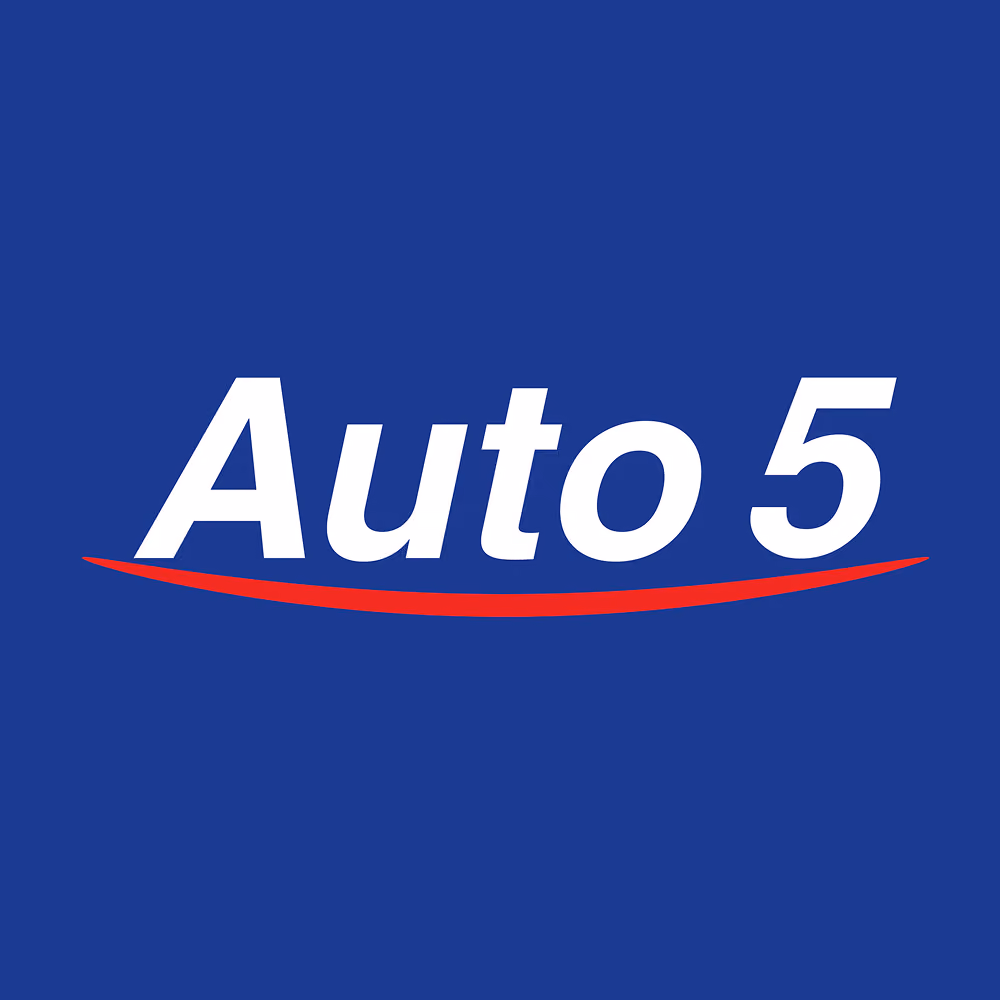 blue2purple - Auto 5 logo on a blue background