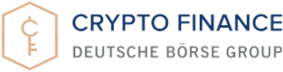 Crypto Finance Deutscher Börse Group logo with a stylized key inside a hexagon.