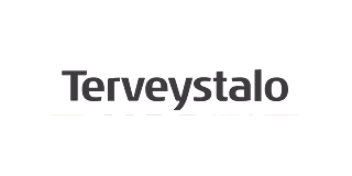 Terveystalo company logo with two thin horizontal lines.