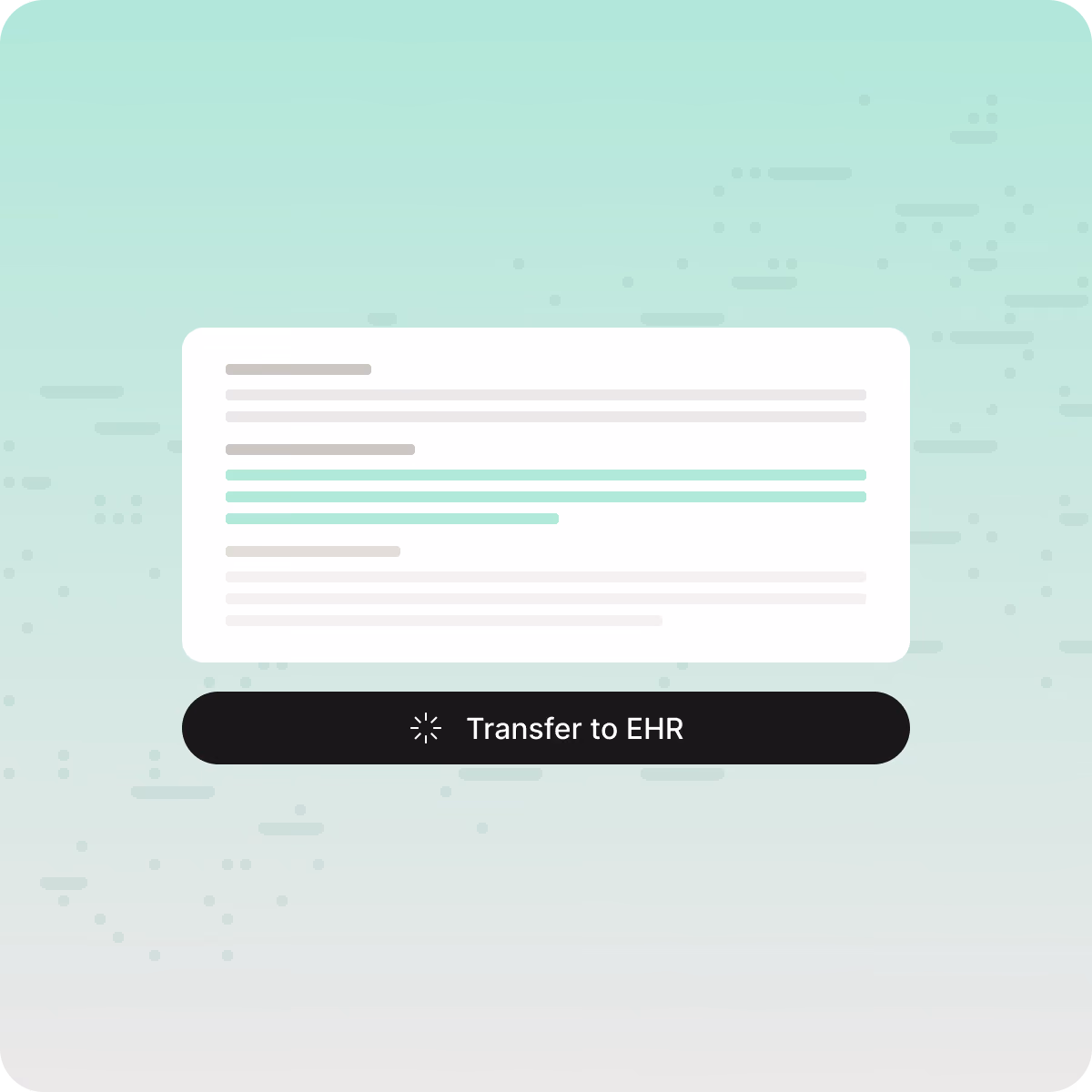 Gosta transferring a completed note into the electronic health record