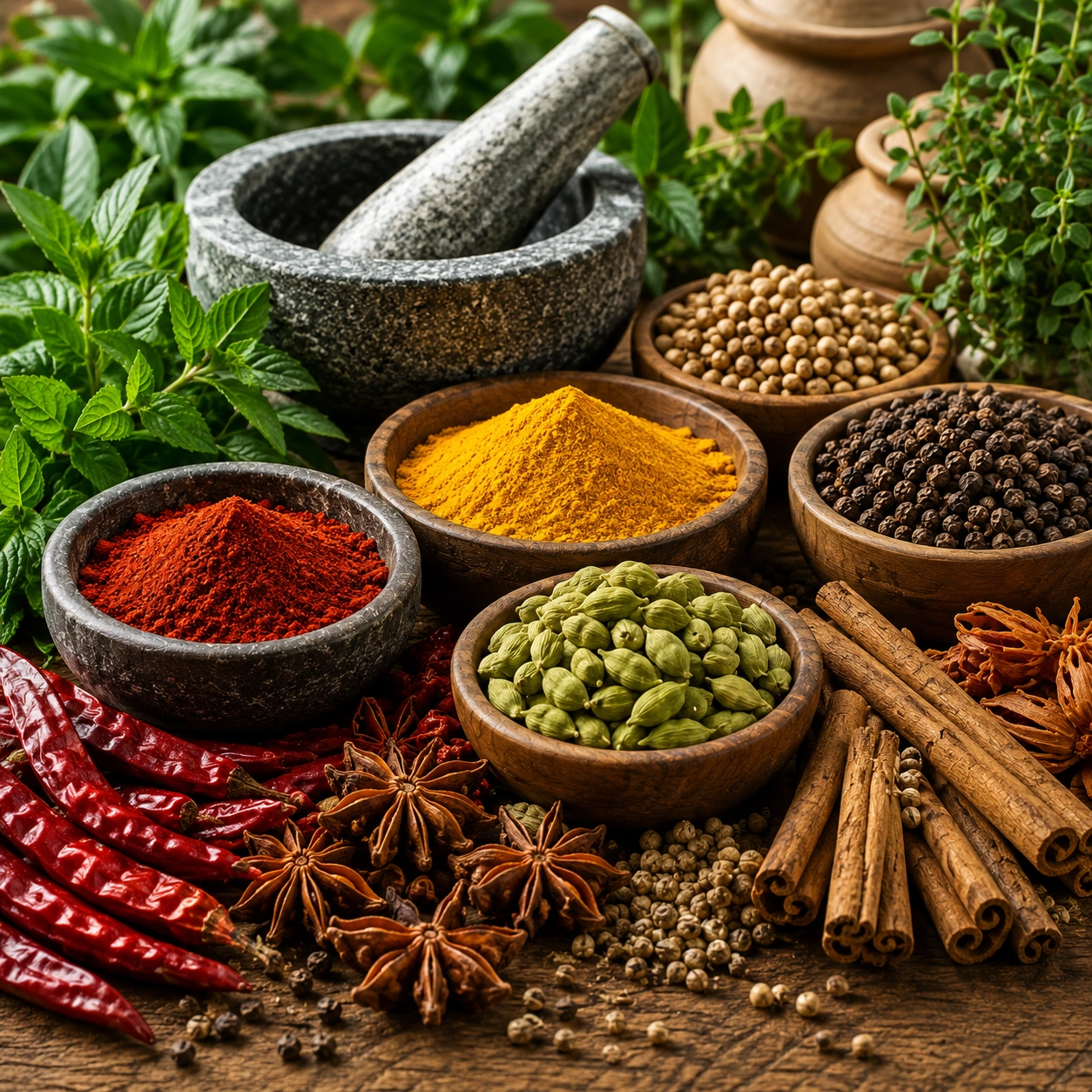 Spices and herbs for wholesale and export