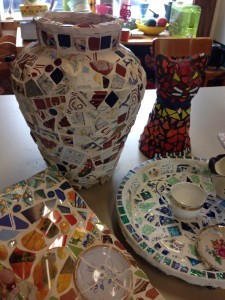 Mosaics made by first time mosaic makers