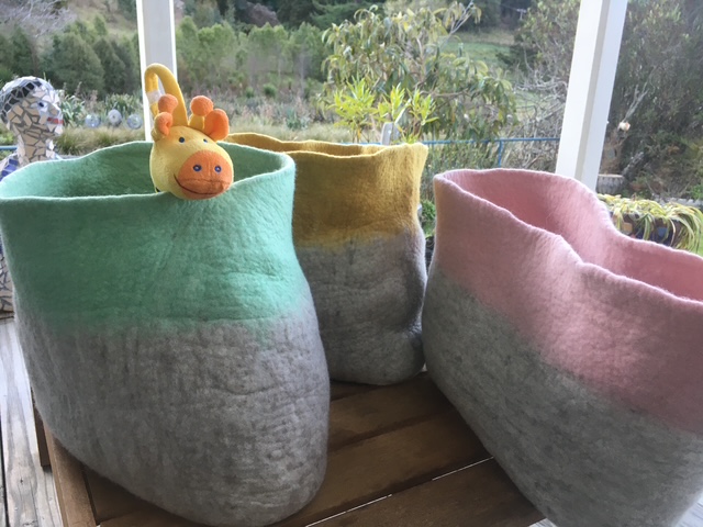 Felted baskets
