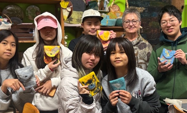 Felting workshop for Taiwanese students